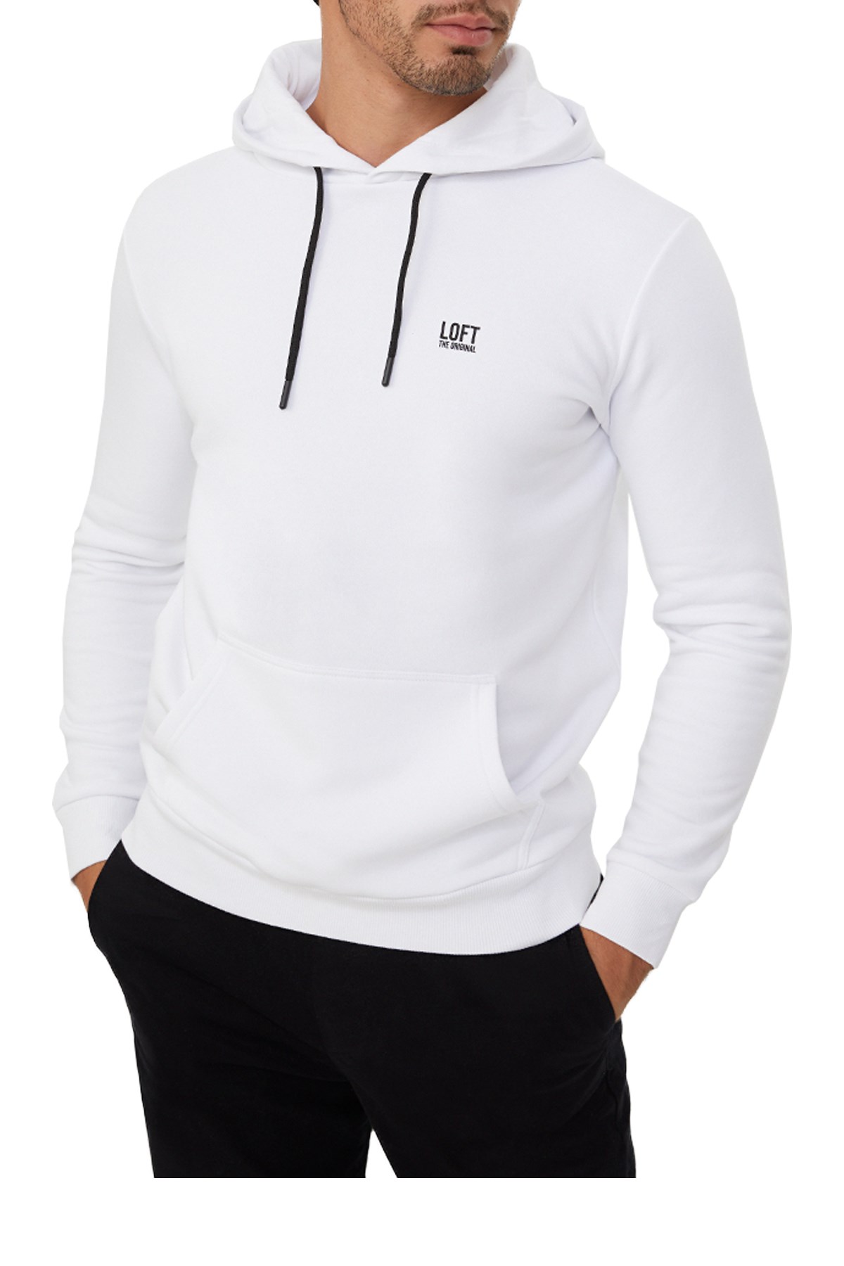 Loft Erkek Sweatshirt LF2023028 Beyaz