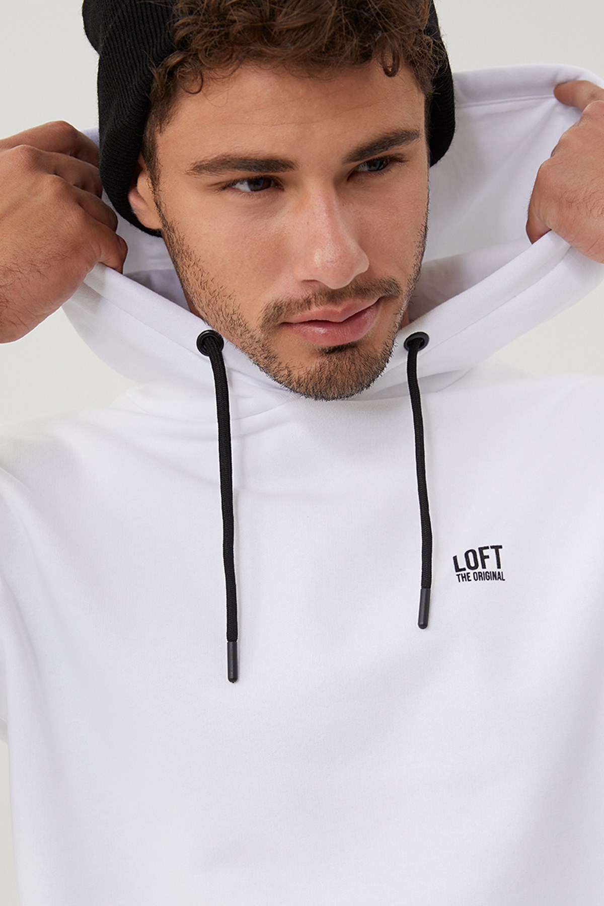 Loft Erkek Sweatshirt LF2023028 Beyaz