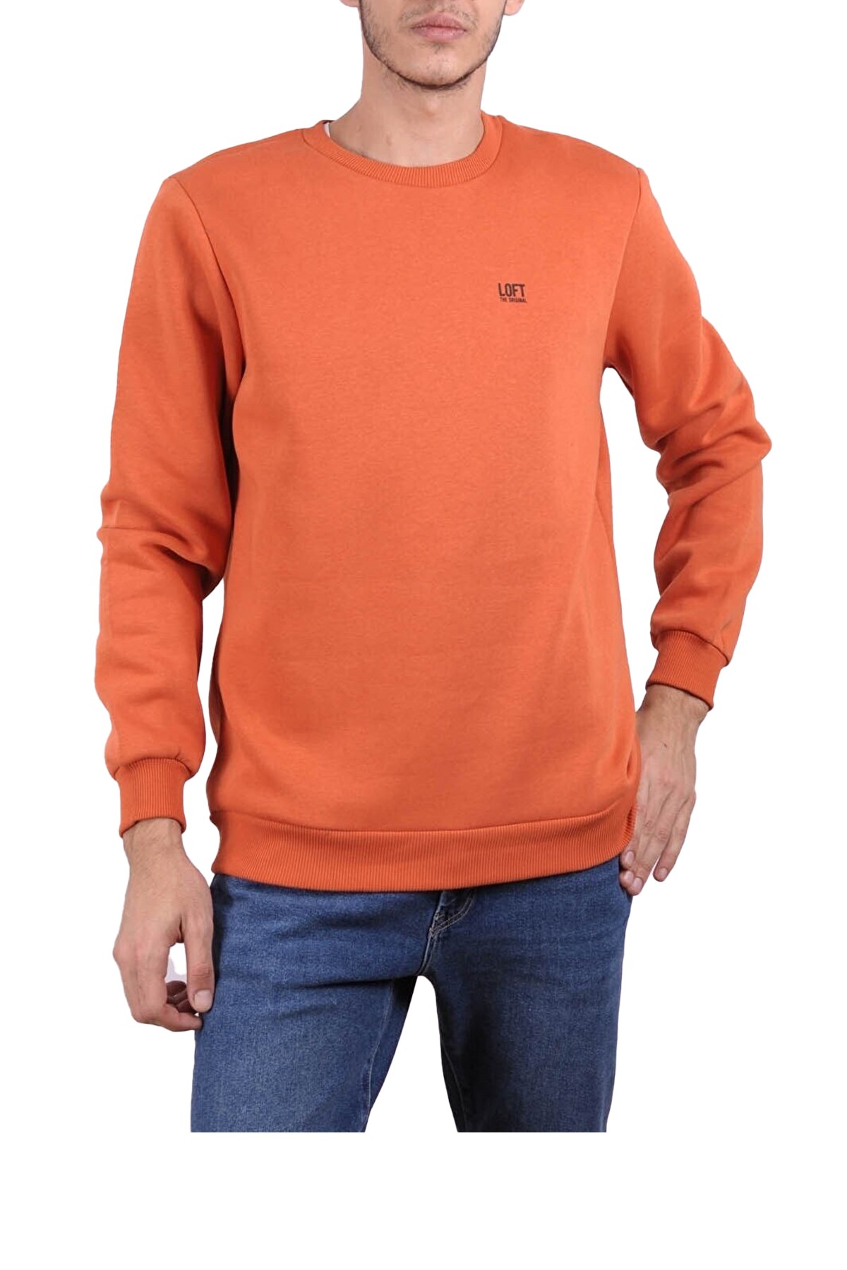Loft Erkek Sweatshirt LF2023029 Kahverengi