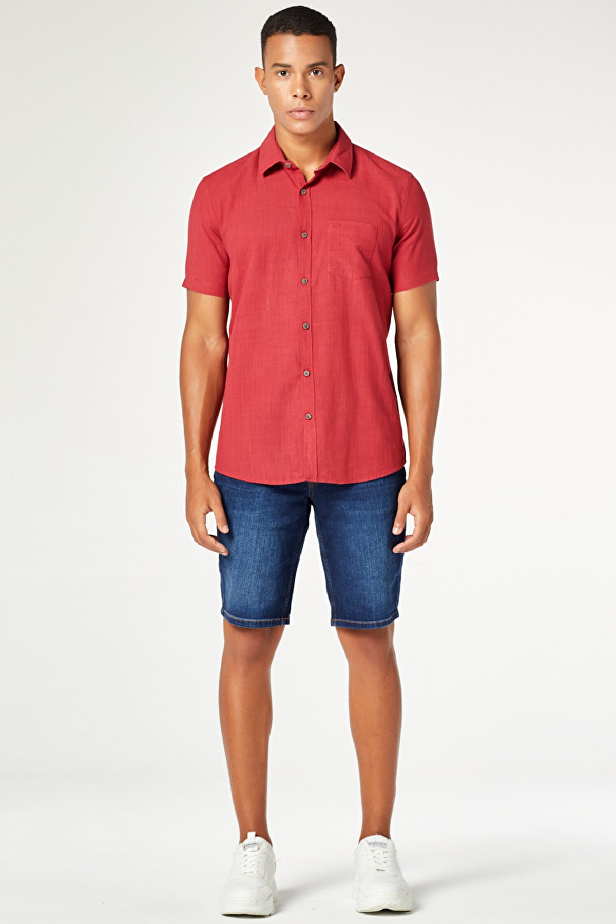 Loft Regular Fit Erkek Kısa Kollu Gömlek LF2024492 Pembe