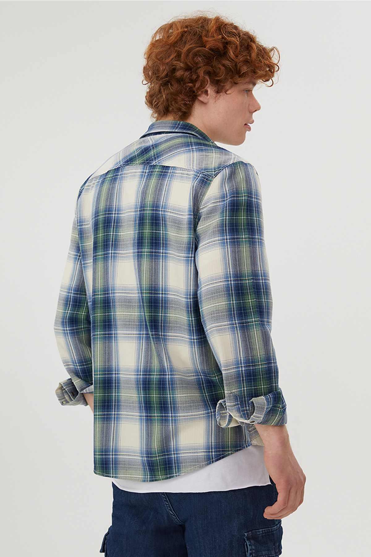 Loft İndigo Erkek Gömlek LF2024538 İndigo