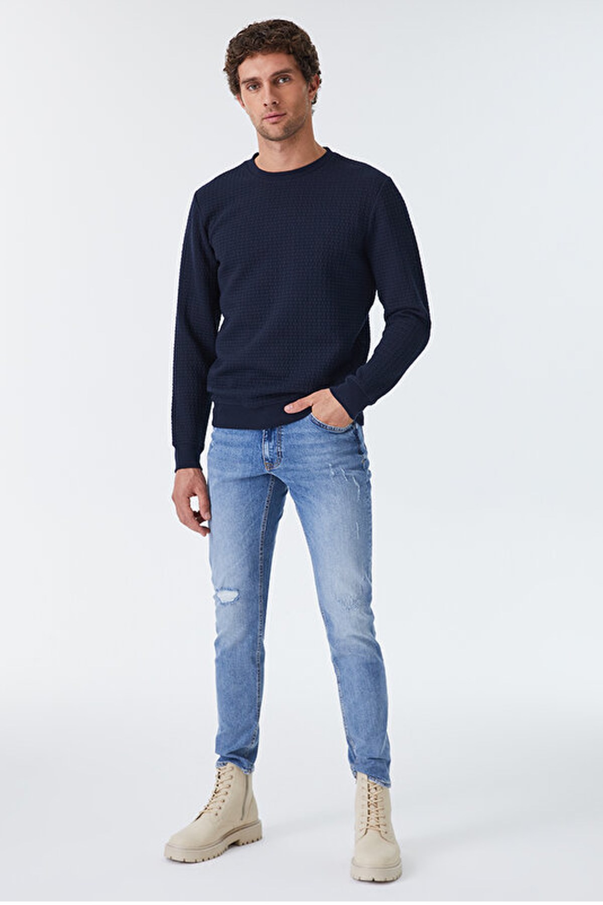 Loft Erkek Sweatshirt LF2025441 Lacivert