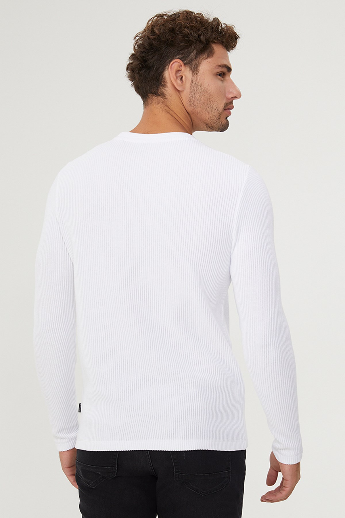 Loft Erkek Uzun Kol Tişört LF2025550 Beyaz