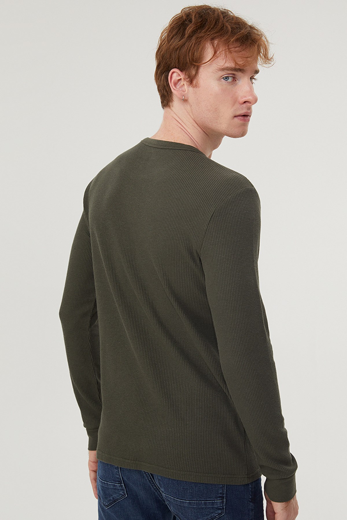 Loft Erkek Uzun Kol Tişört LF2025550 Haki