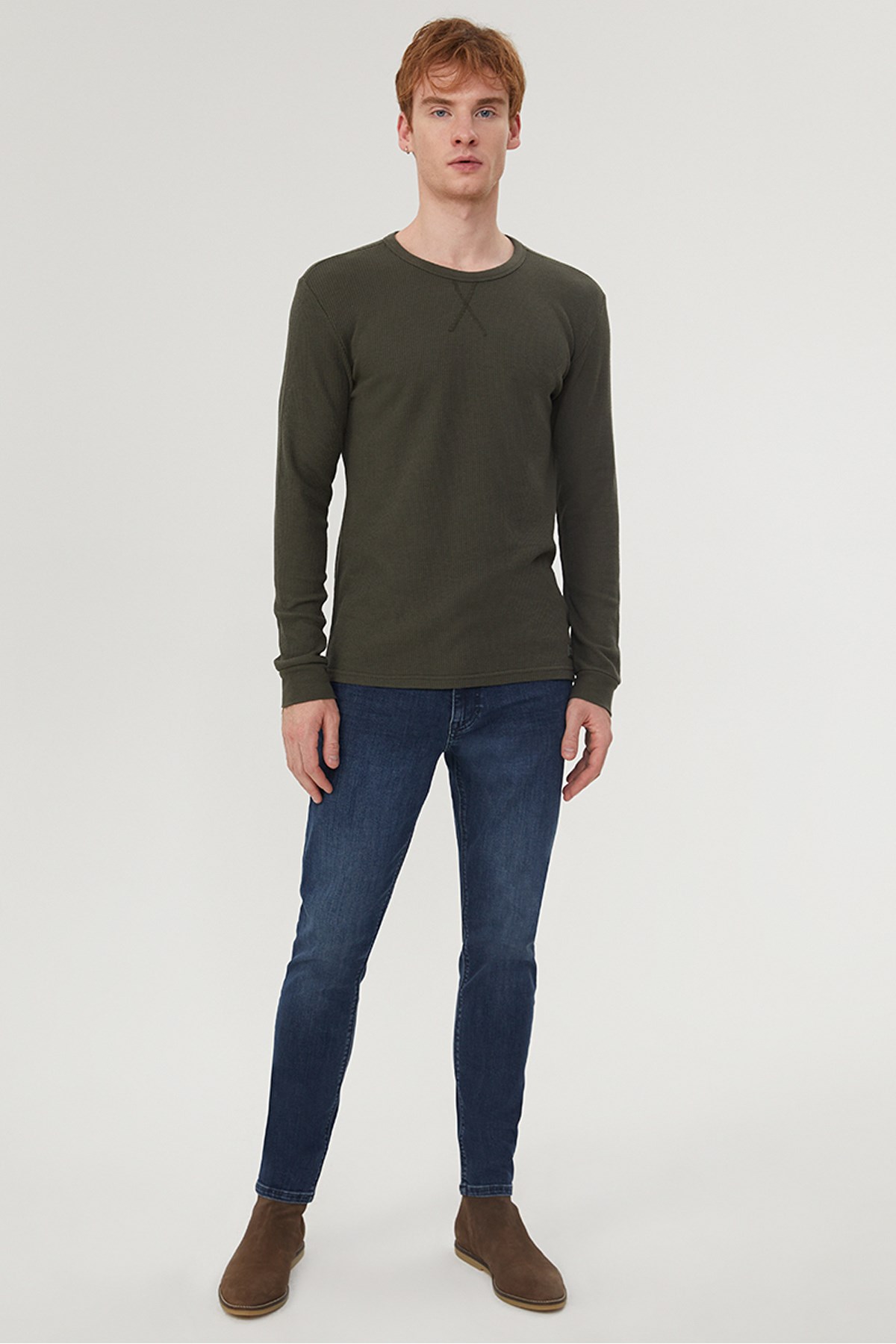 Loft Erkek Uzun Kol Tişört LF2025550 Haki