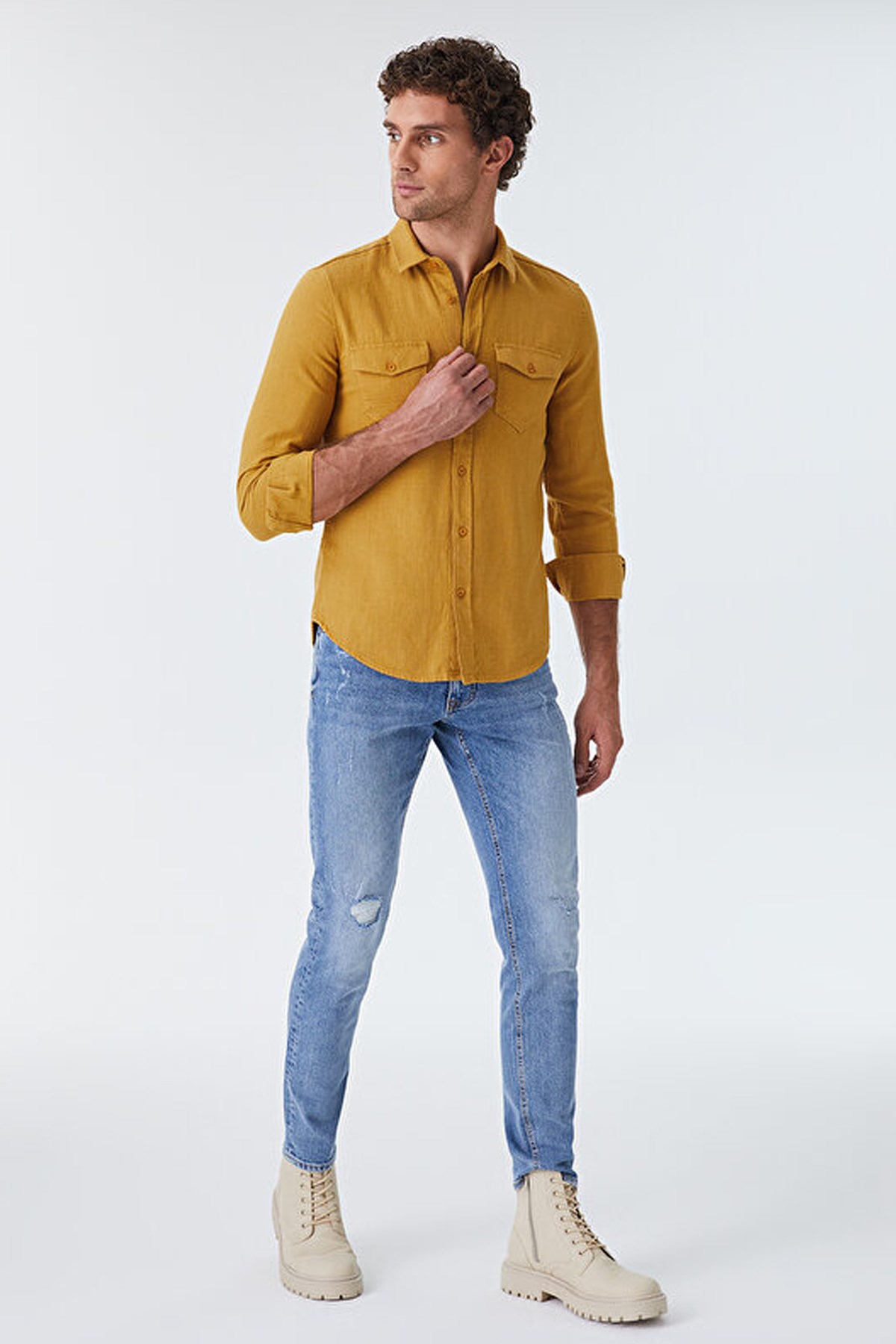 Loft Erkek Gömlek LF2025581 Sarı
