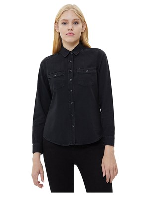 Loft Kadın Slim Fit Uzun Kollu Gömlek LF2025651