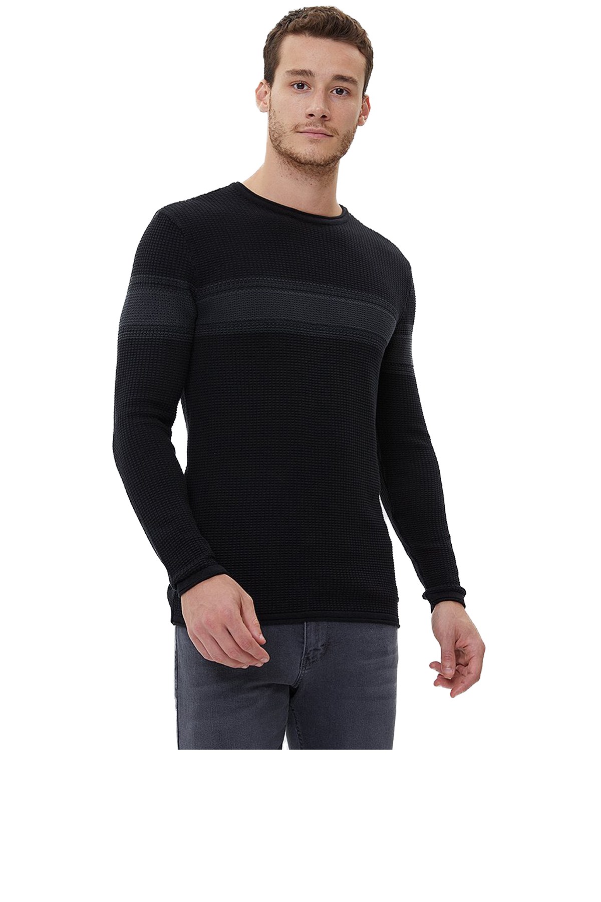 Loft Erkek Kazak LF2025882 Siyah