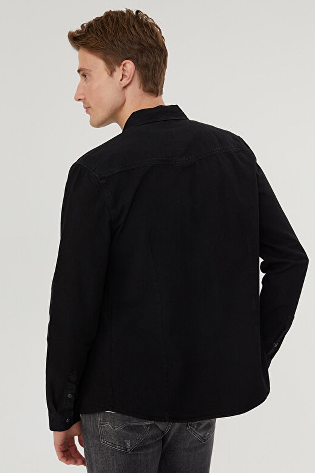 Loft Benny Wash Erkek Kot Gömlek LF2026122 Siyah