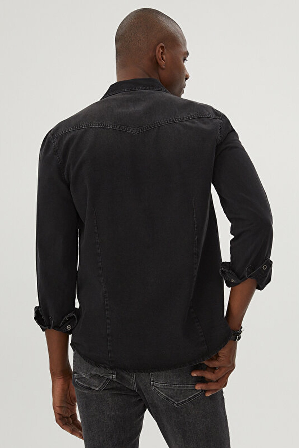 Loft Trevor Wash Erkek Kot Gömlek LF2026123 Siyah