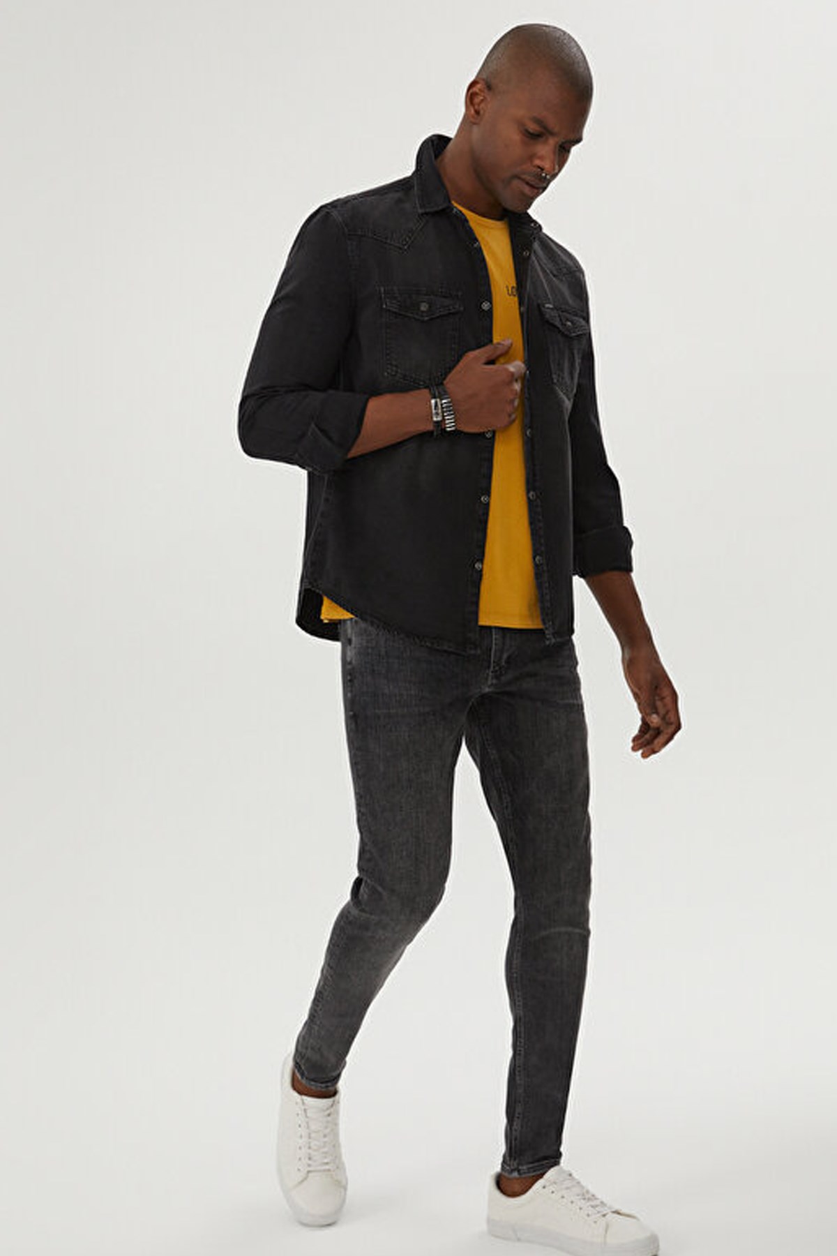 Loft Trevor Wash Erkek Kot Gömlek LF2026123 Siyah