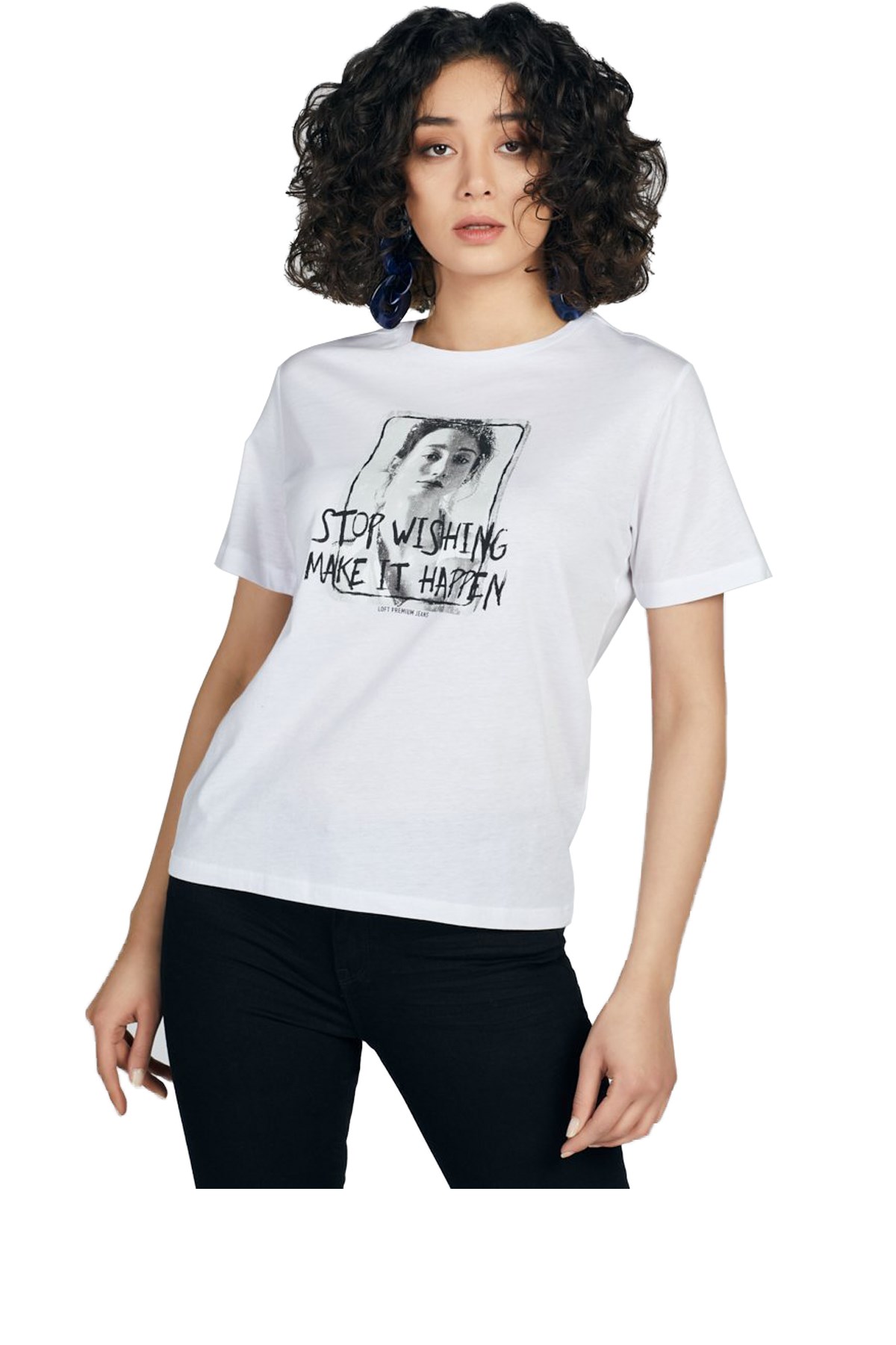 Loft  Kadın Tişört LF2026790 Beyaz