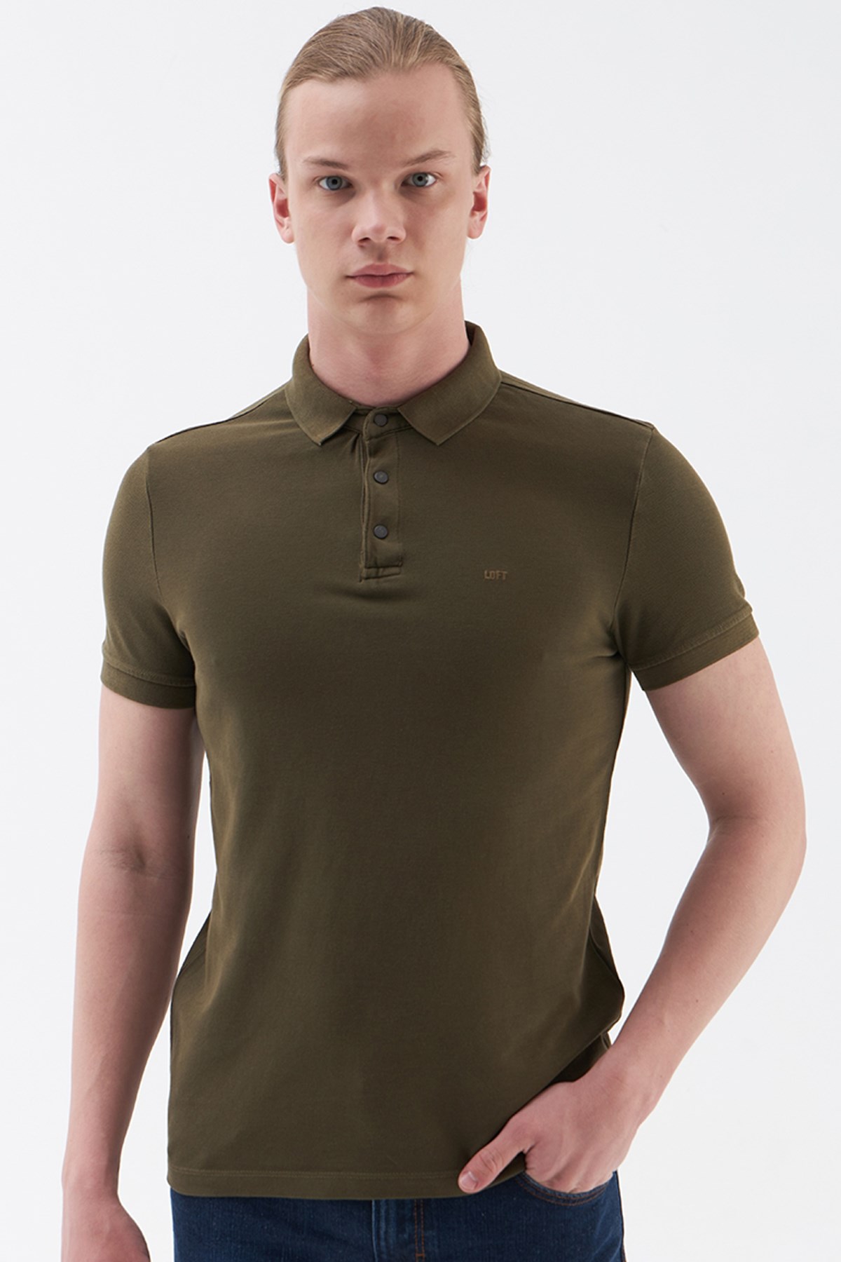 Loft Regular Fit Erkek Polo Yaka Tişört LF2026827 Haki