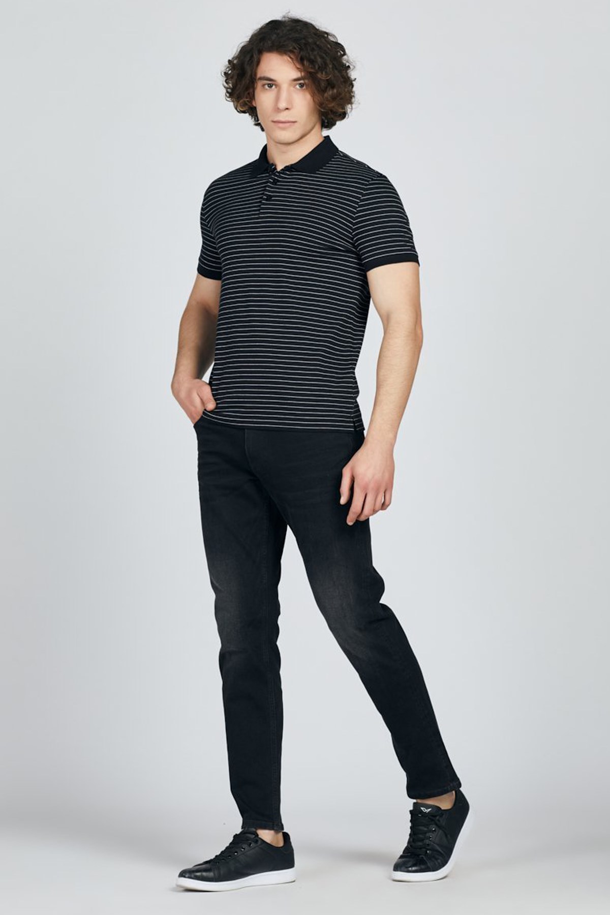 Loft  Erkek Polo Yaka Tişört LF2026833 Siyah