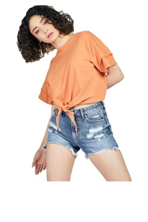 Loft Rania Mid Wash Kadın Kot Şort LF2027473