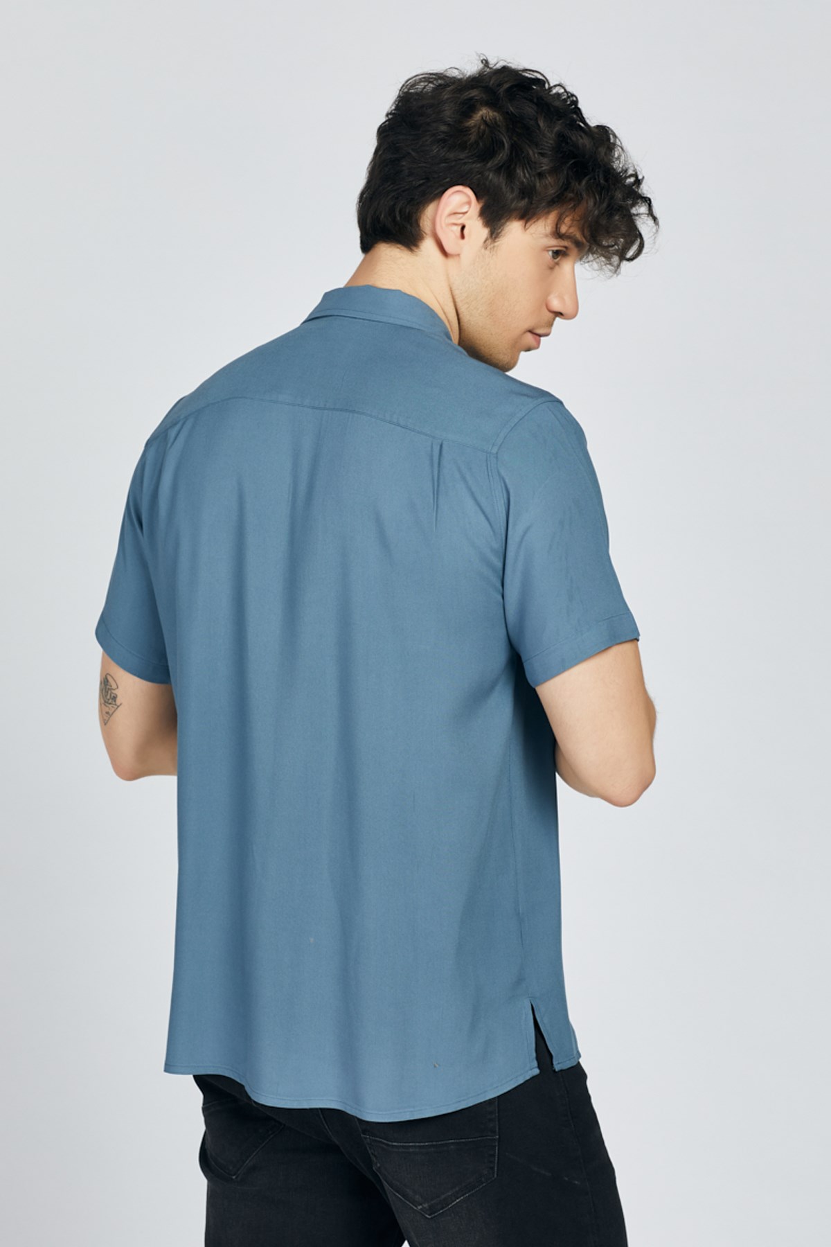 Loft Erkek Kısa Kollu Gömlek LF2027494 Mavi