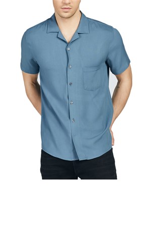 Loft Erkek Kısa Kollu Gömlek LF2027494 Mavi