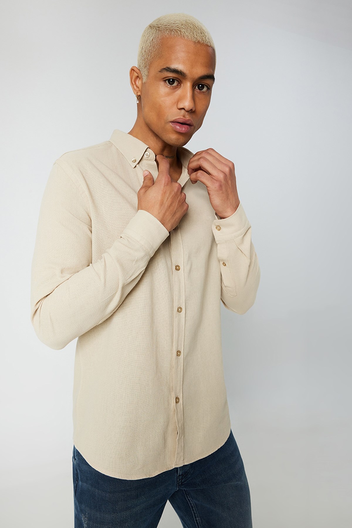 Loft Erkek Gömlek LF2027530 Ekru