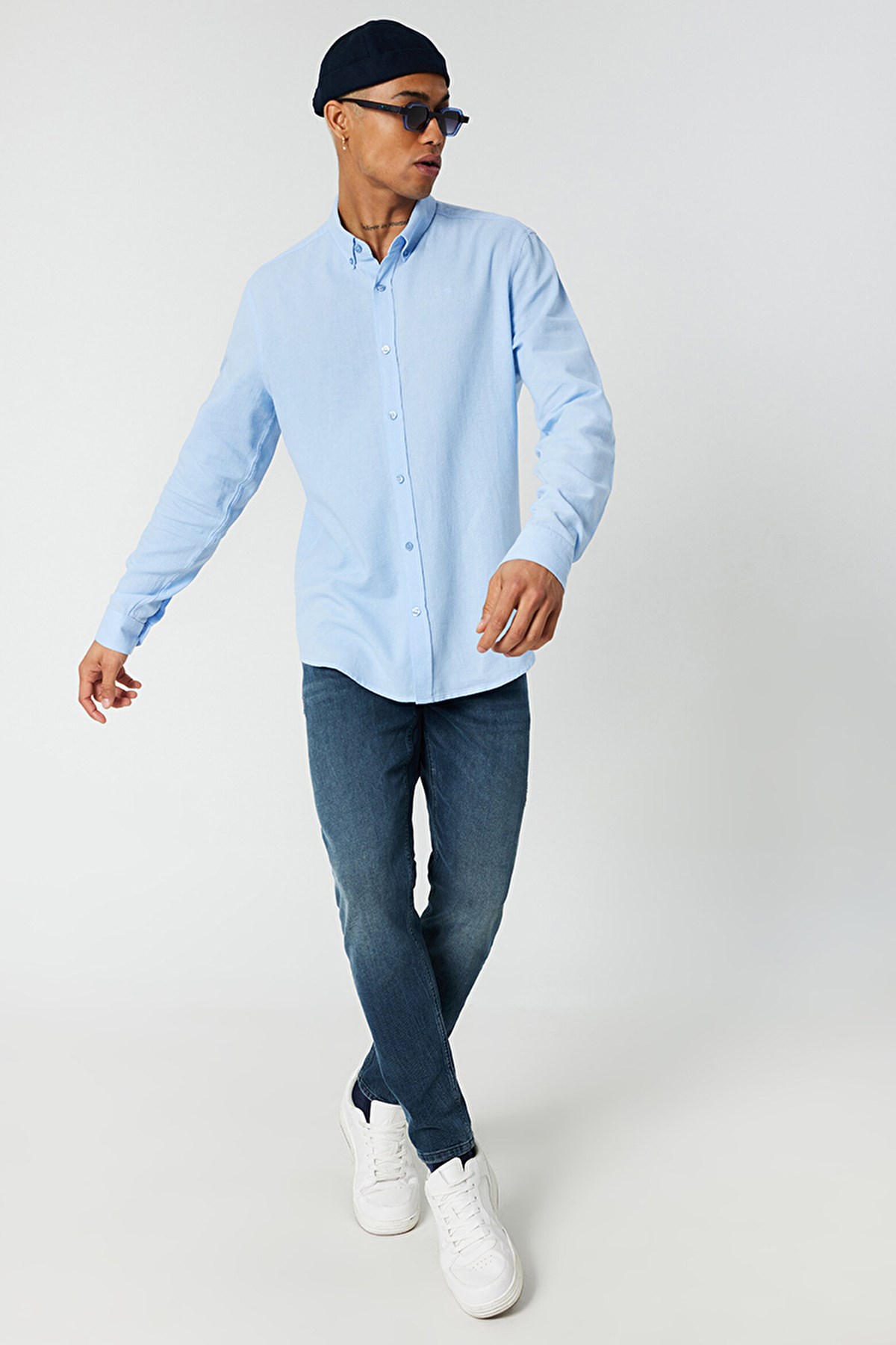 Loft Erkek Gömlek LF2027530 Mavi