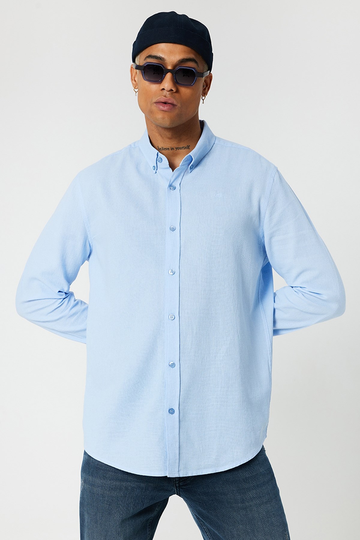 Loft Erkek Gömlek LF2027530 Mavi