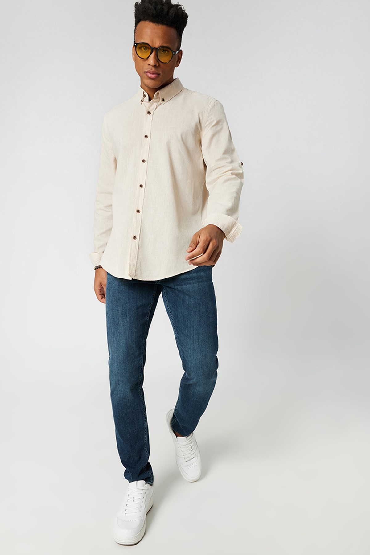 Loft Regular Fit Erkek Gömlek LF2027896 Bej