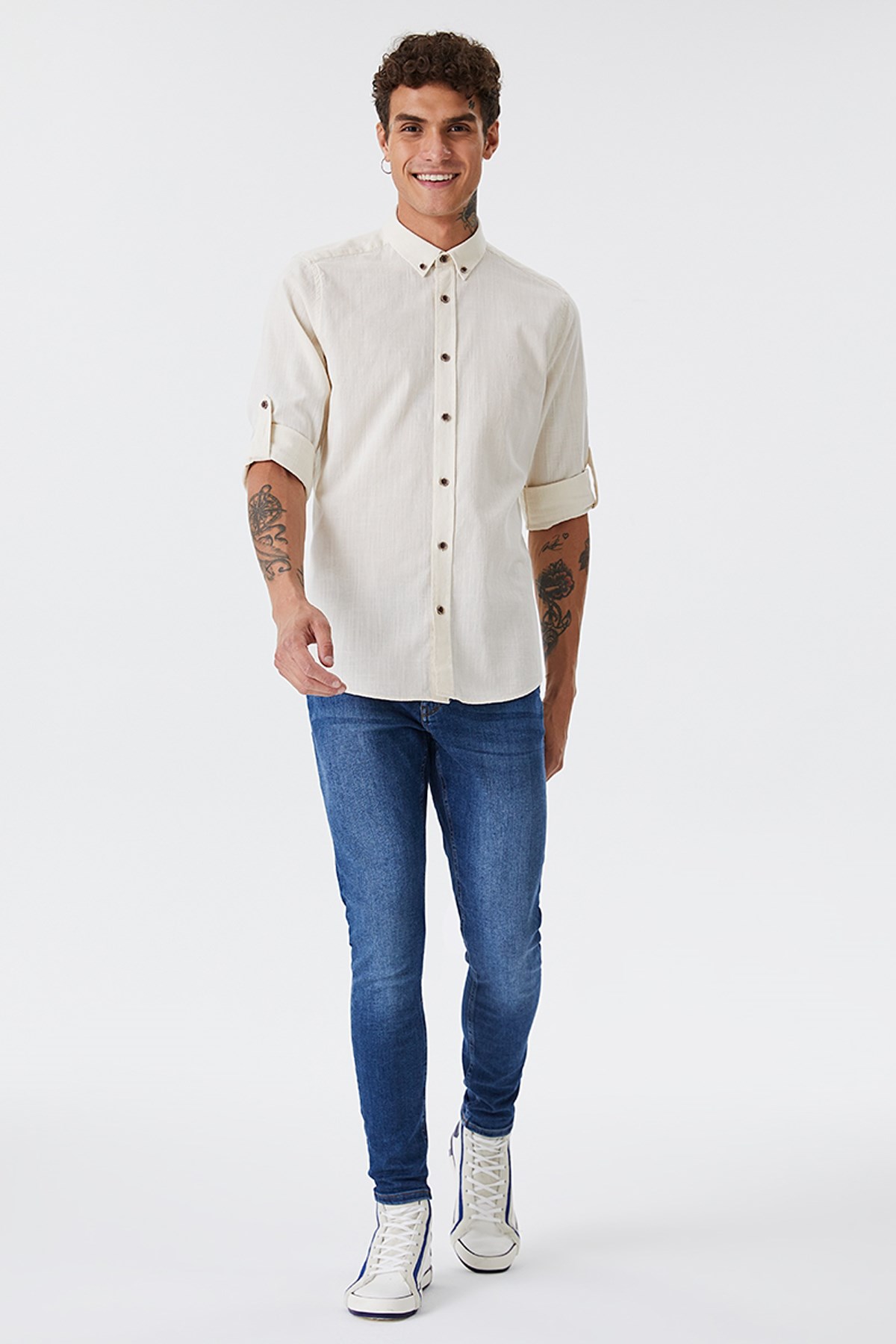 Loft Regular Fit Erkek Gömlek LF2027896 Taş