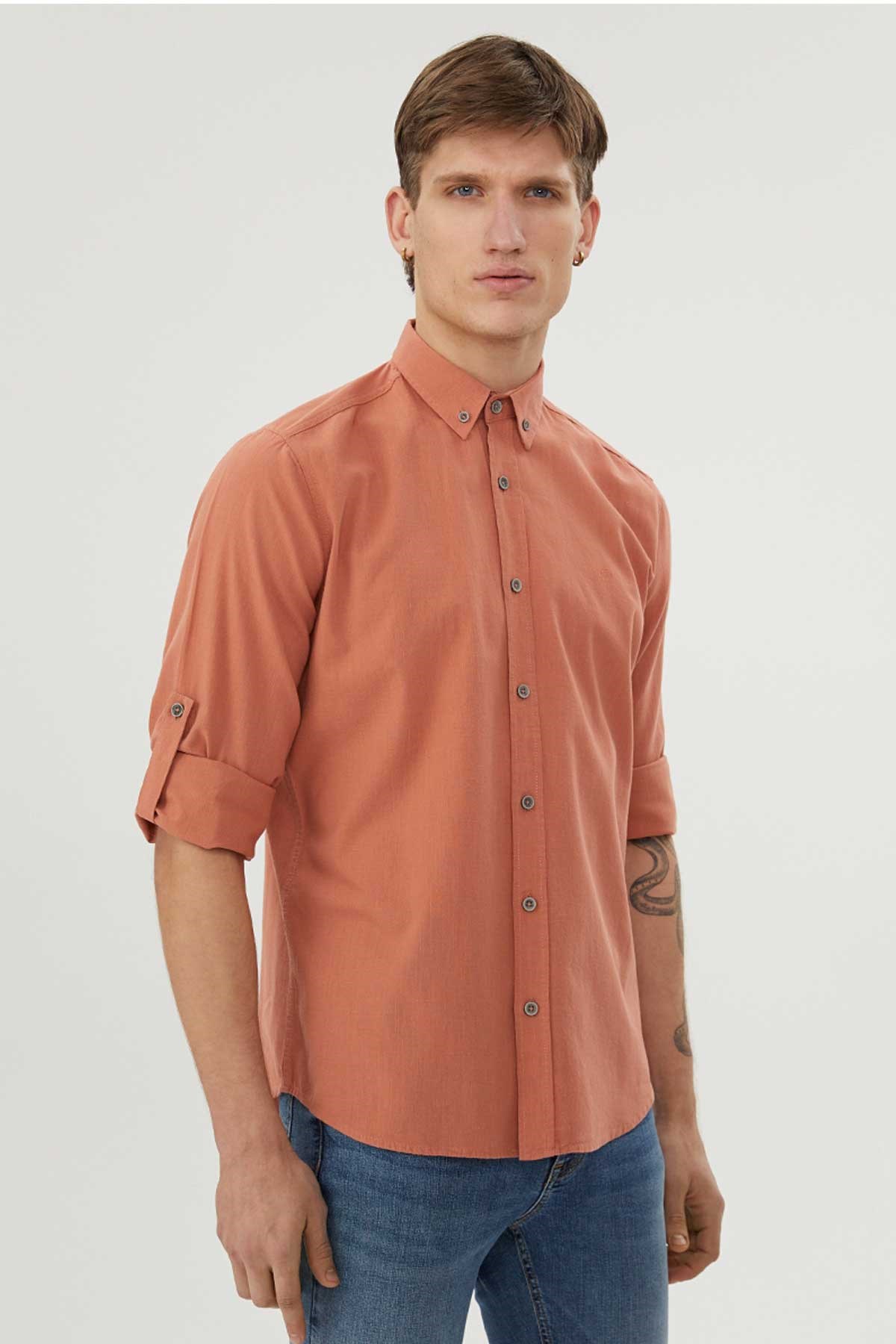 Loft Regular Fit Erkek Gömlek LF2027896 Bordo