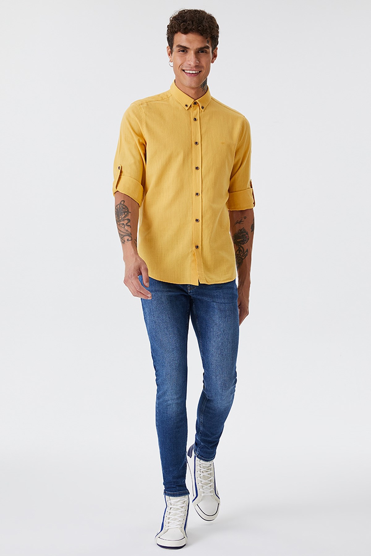 Loft Regular Fit Erkek Gömlek LF2027896 Sarı
