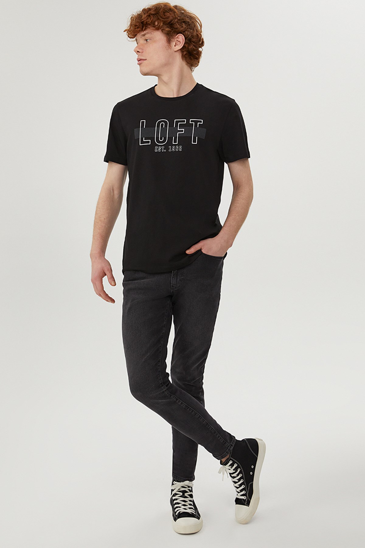 Loft Regular Fit Erkek Tişört LF2028000 Siyah