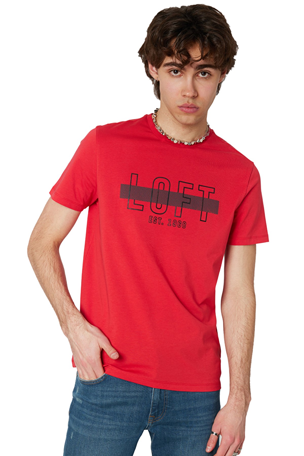 Loft Regular Fit Erkek Tişört LF2028000 Kırmızı