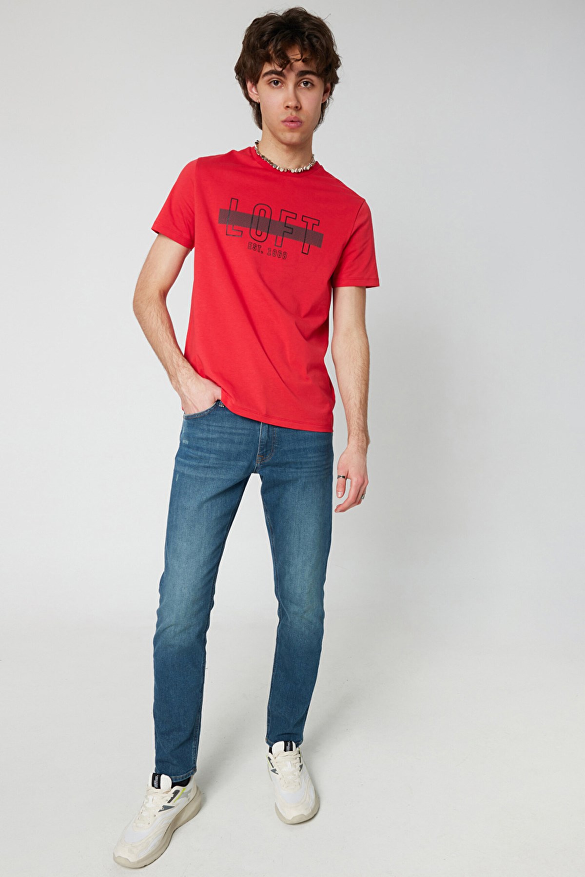 Loft Regular Fit Erkek Tişört LF2028000 Kırmızı