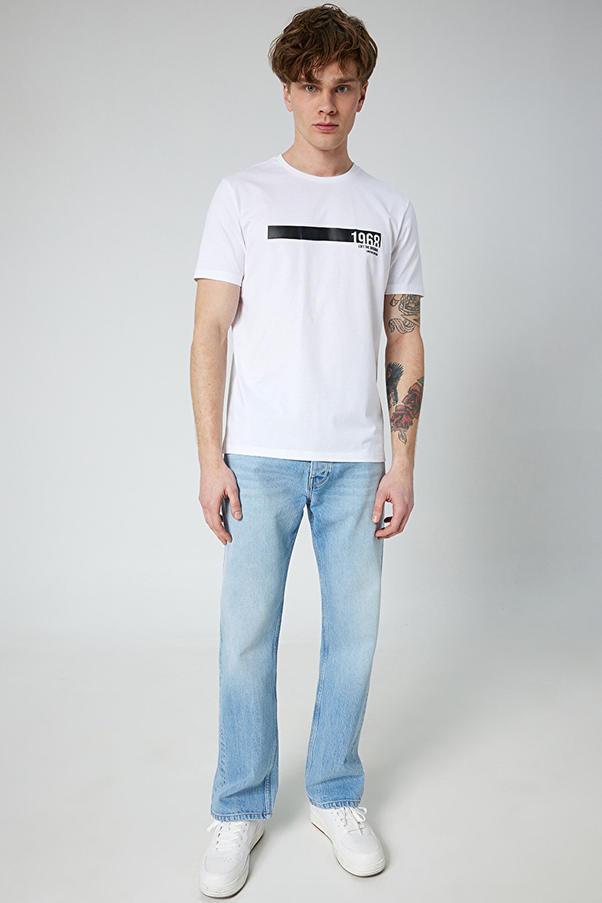 Loft Regular Fit Erkek Tişört LF2028066 Beyaz