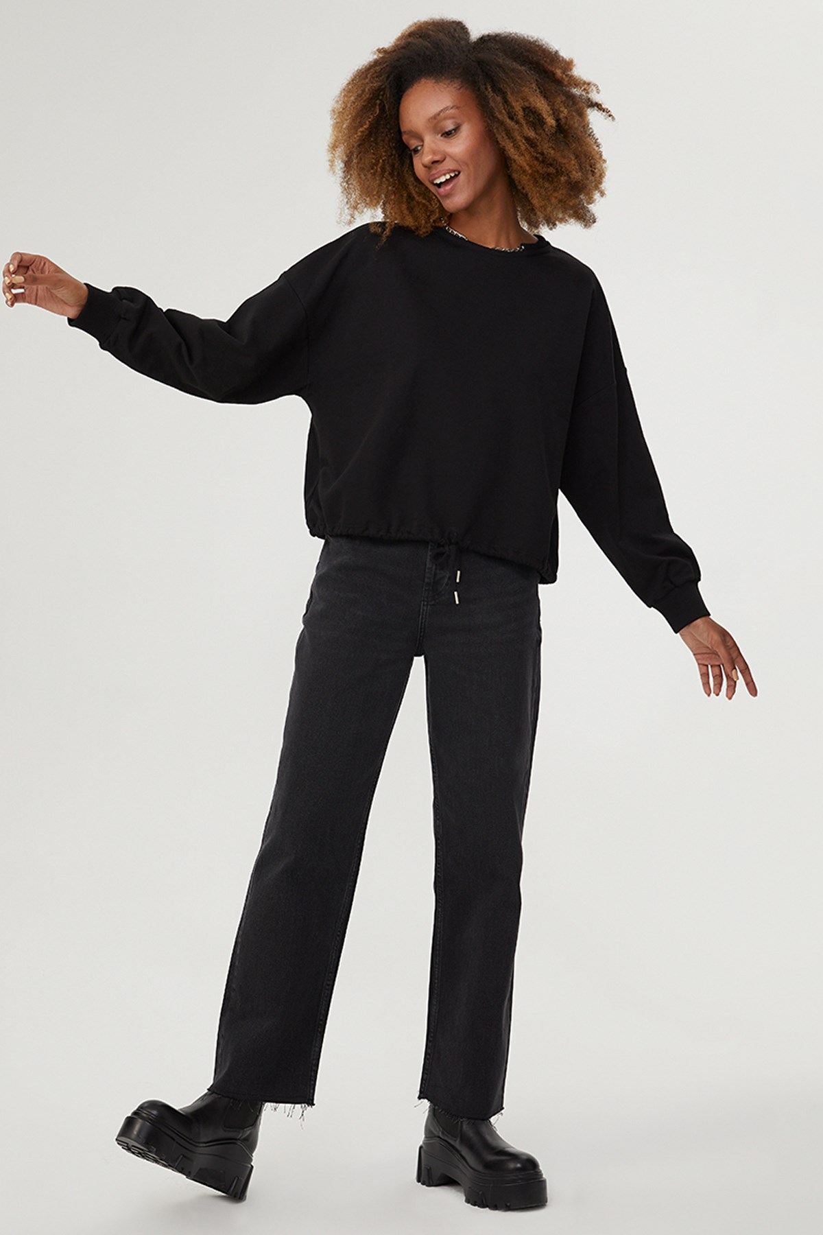 Loft Kadın Sweatshirt LF2028095 Siyah