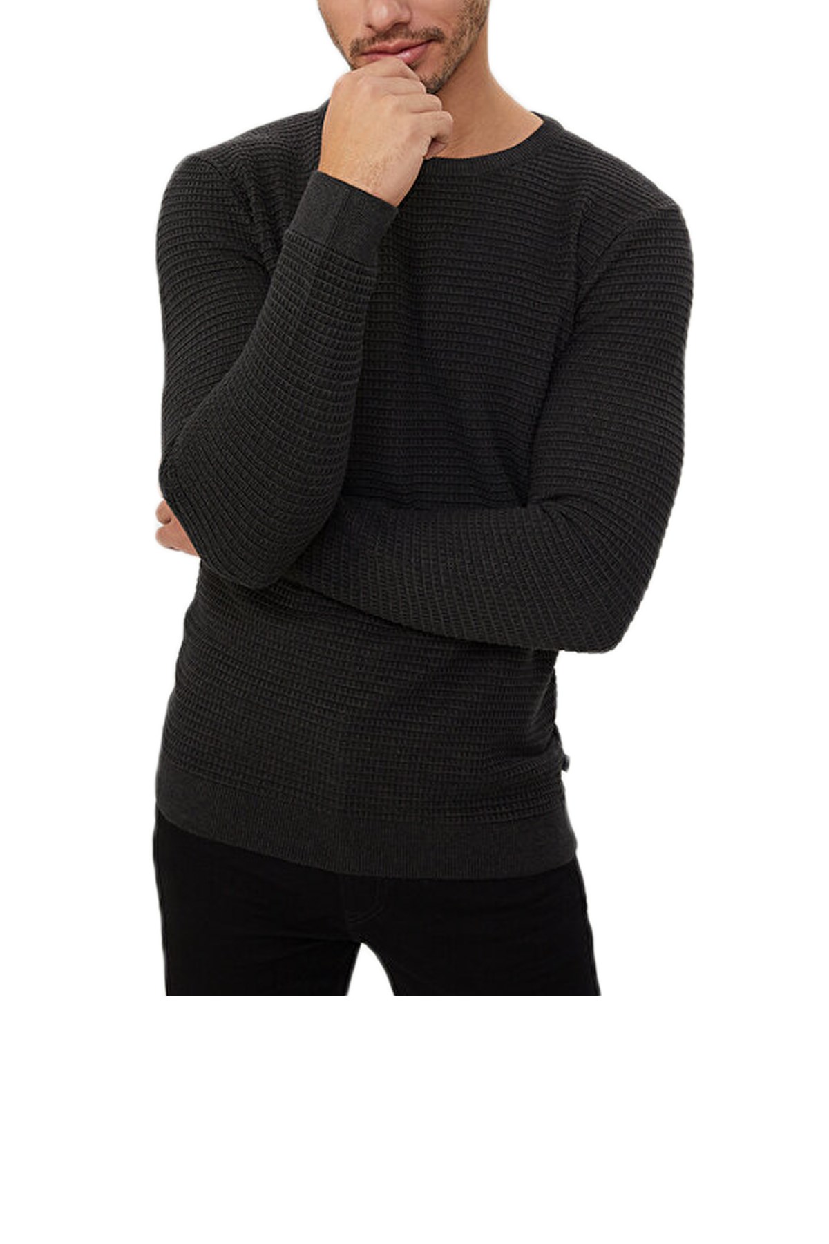 Loft Erkek Kazak LF2028617 Siyah