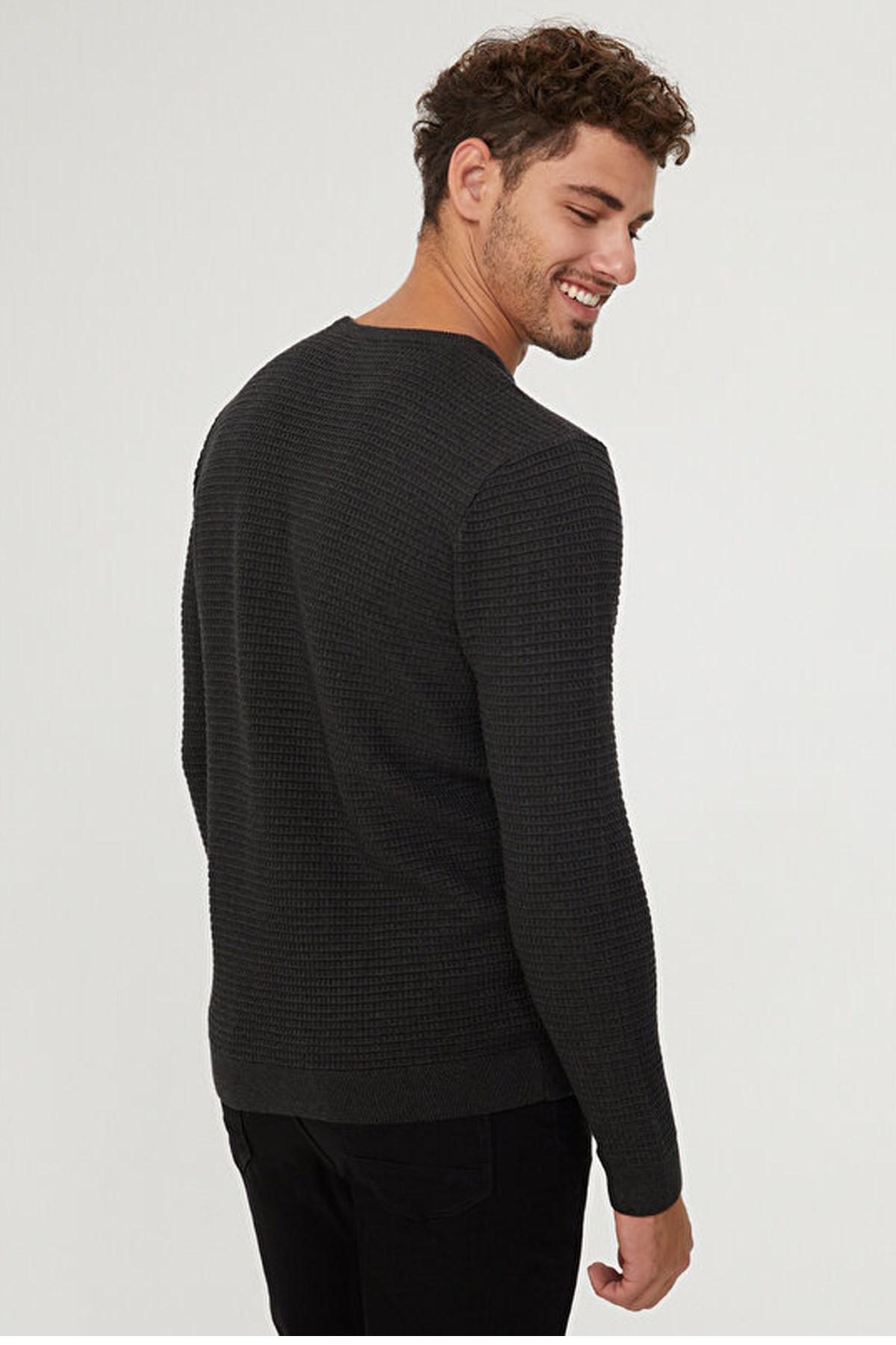 Loft Erkek Kazak LF2028617 Siyah