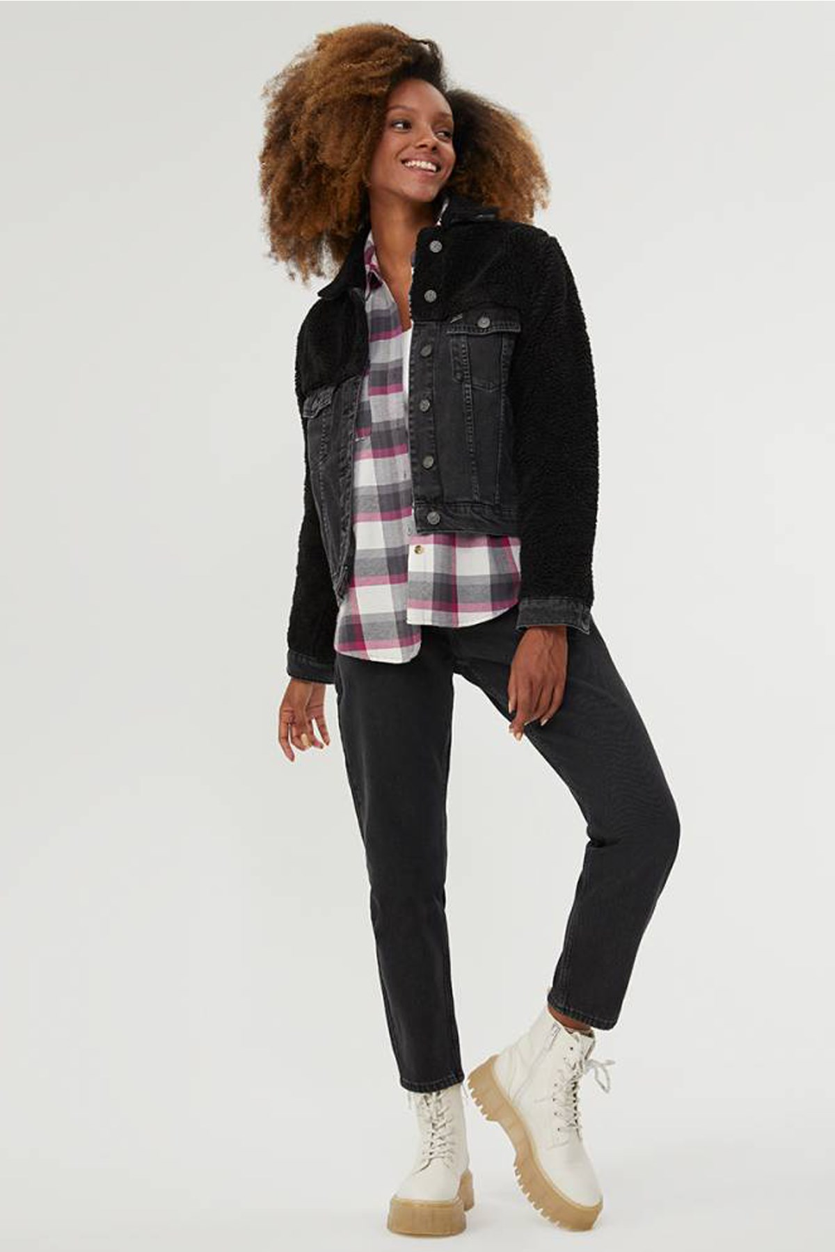 Loft Hannah Wash Kadın Kot Ceket LF2028658 Siyah