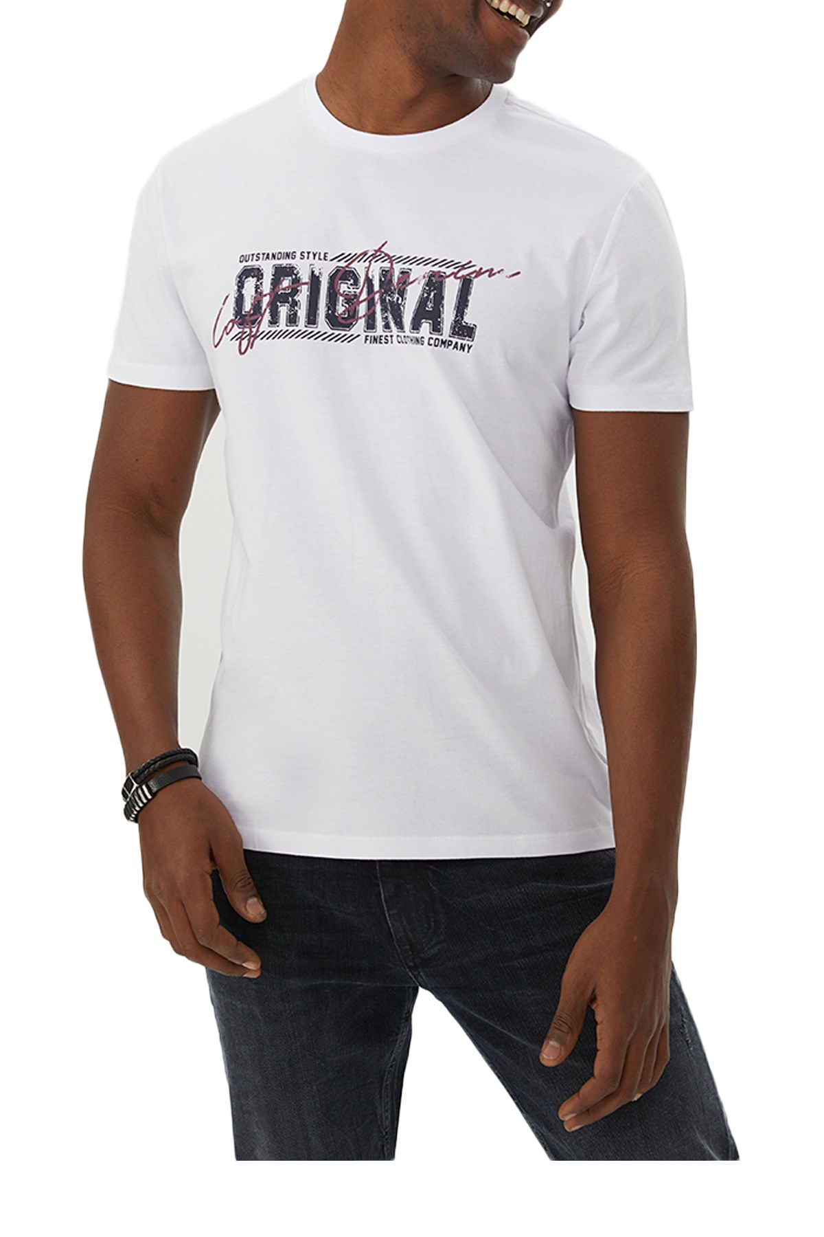 Loft Beyaz Erkek TişörtLF2028762 Beyaz