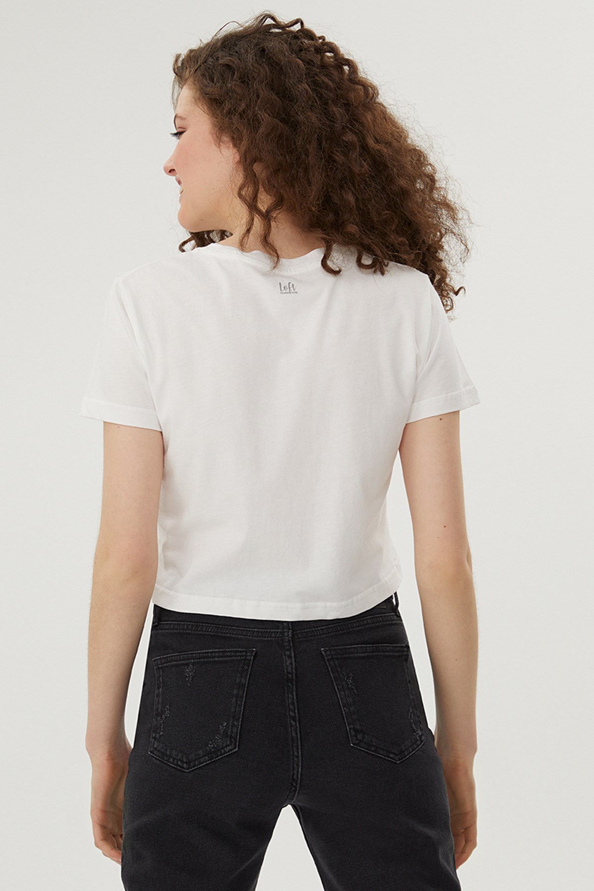Loft Kırık Beyaz Kadın TişörtLF2028776 Beyaz