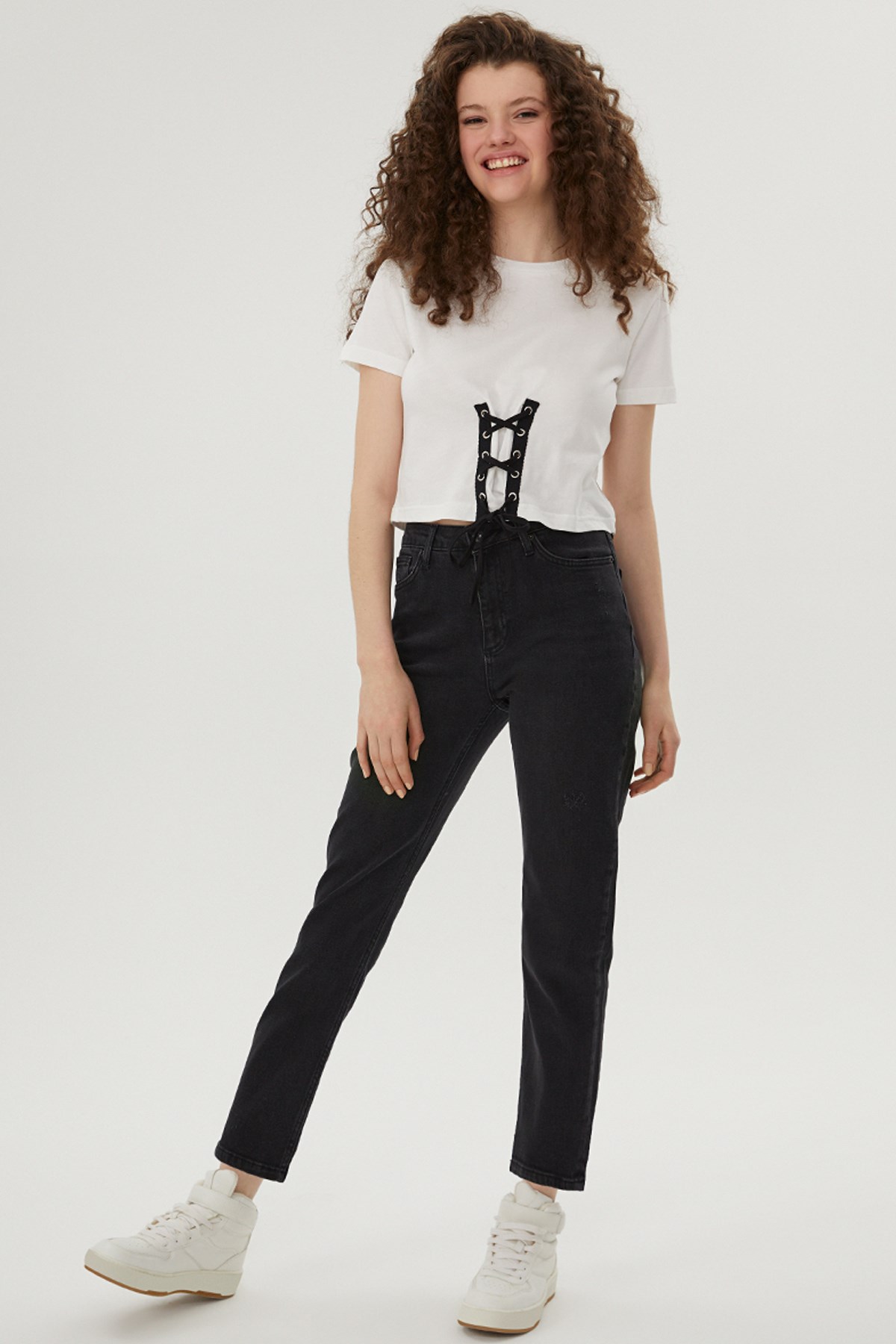 Loft Kırık Beyaz Kadın TişörtLF2028776 Beyaz