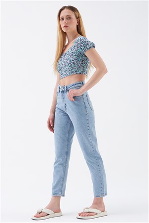 Loft Mavi Kadın BluzLF2028785 Mavi