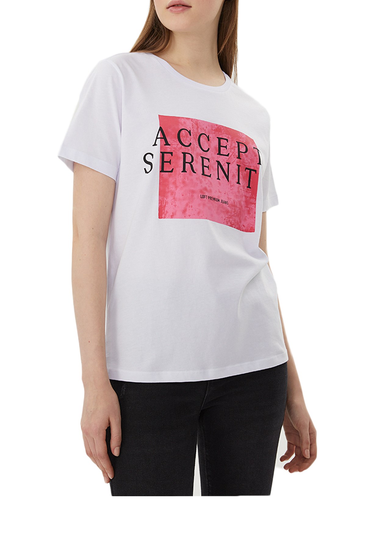 Loft Kırık Beyaz Kadın TişörtLF2028792 Beyaz
