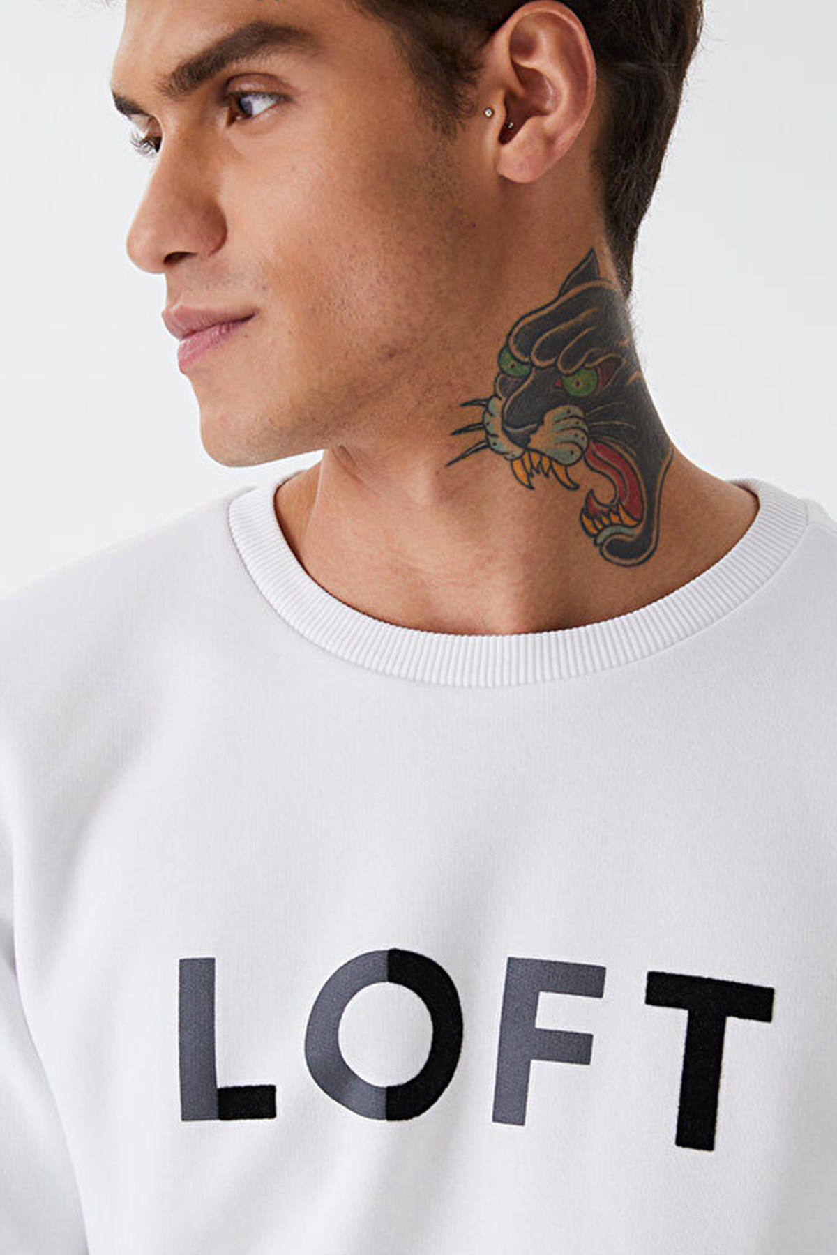 Loft Erkek Sweatshirt LF2028819 Beyaz