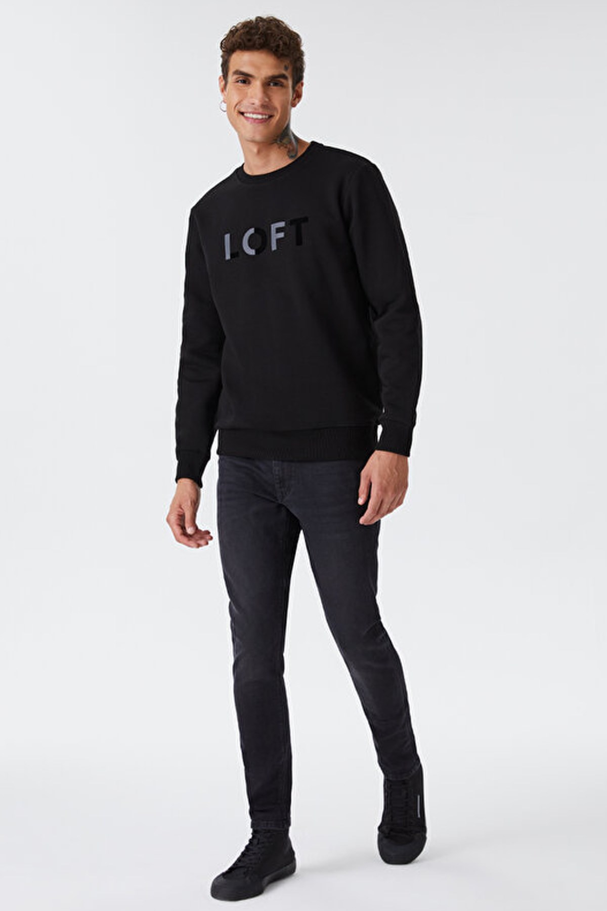 Loft Erkek Sweatshirt LF2028819 Siyah
