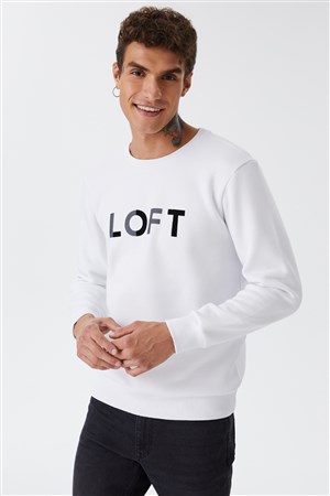 Loft Erkek Sweatshirt LF2028819 Beyaz