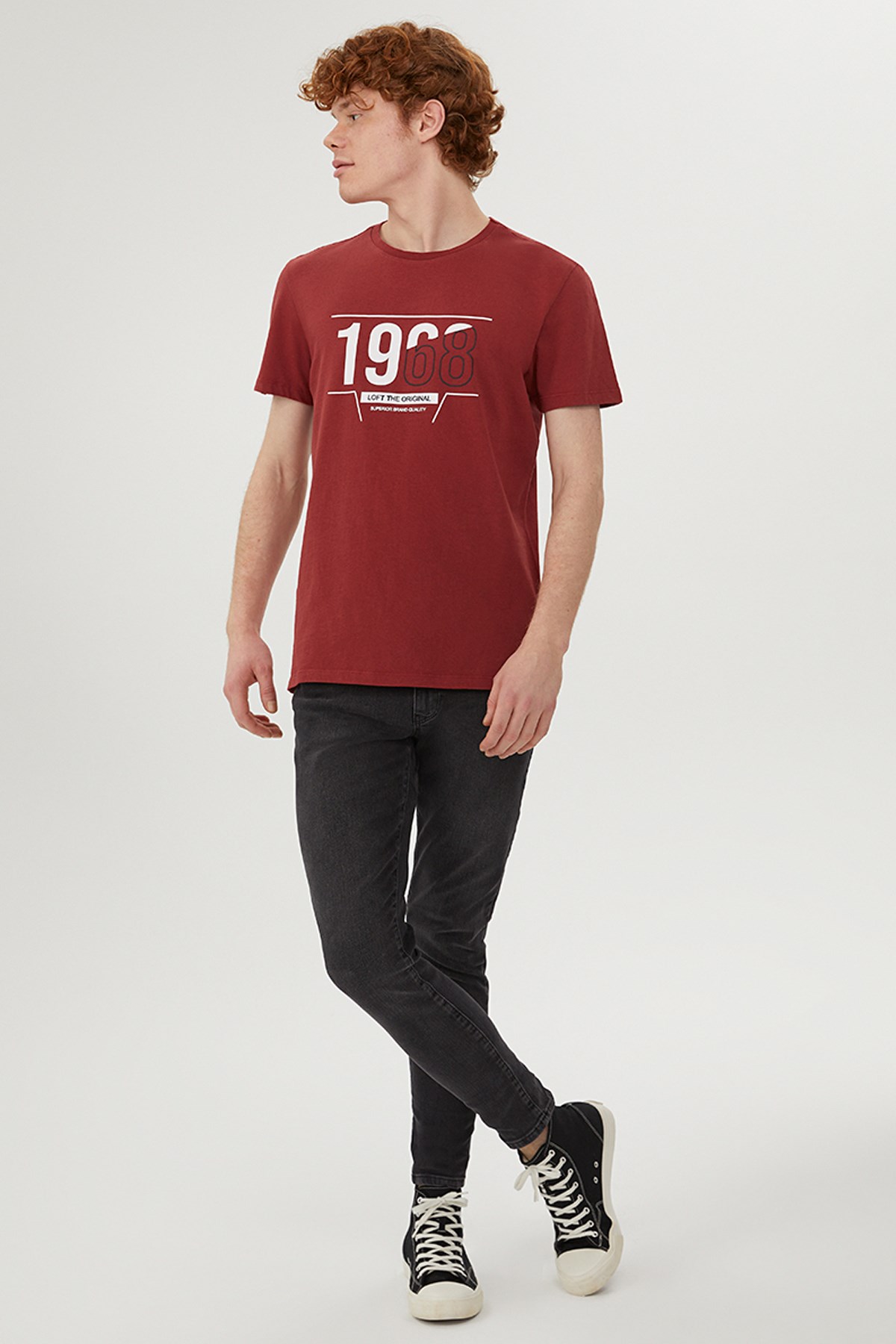 Loft erkek TişörtLF2028825 Bordo