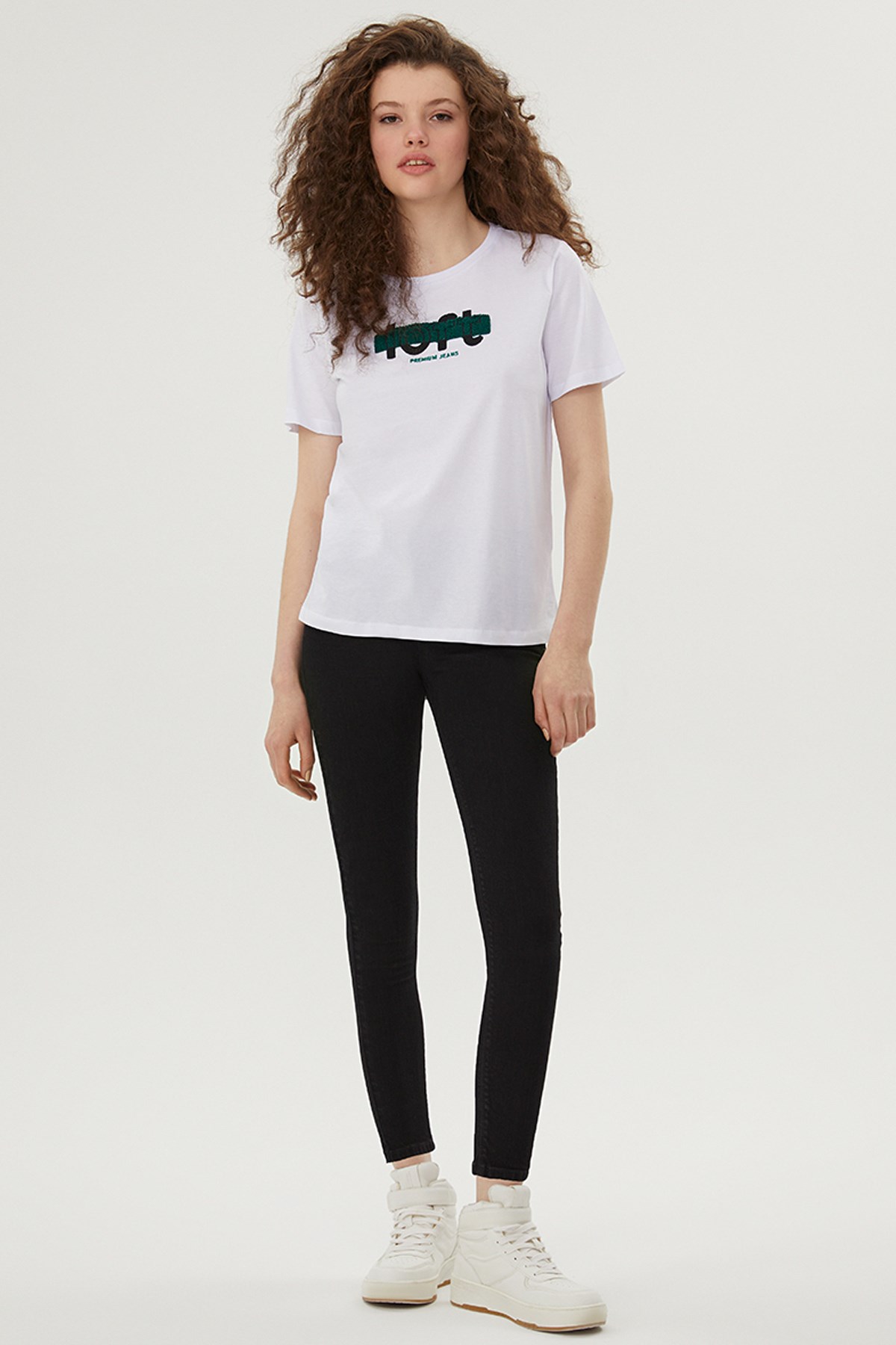 Loft Kadın TişörtLF2028855 Beyaz