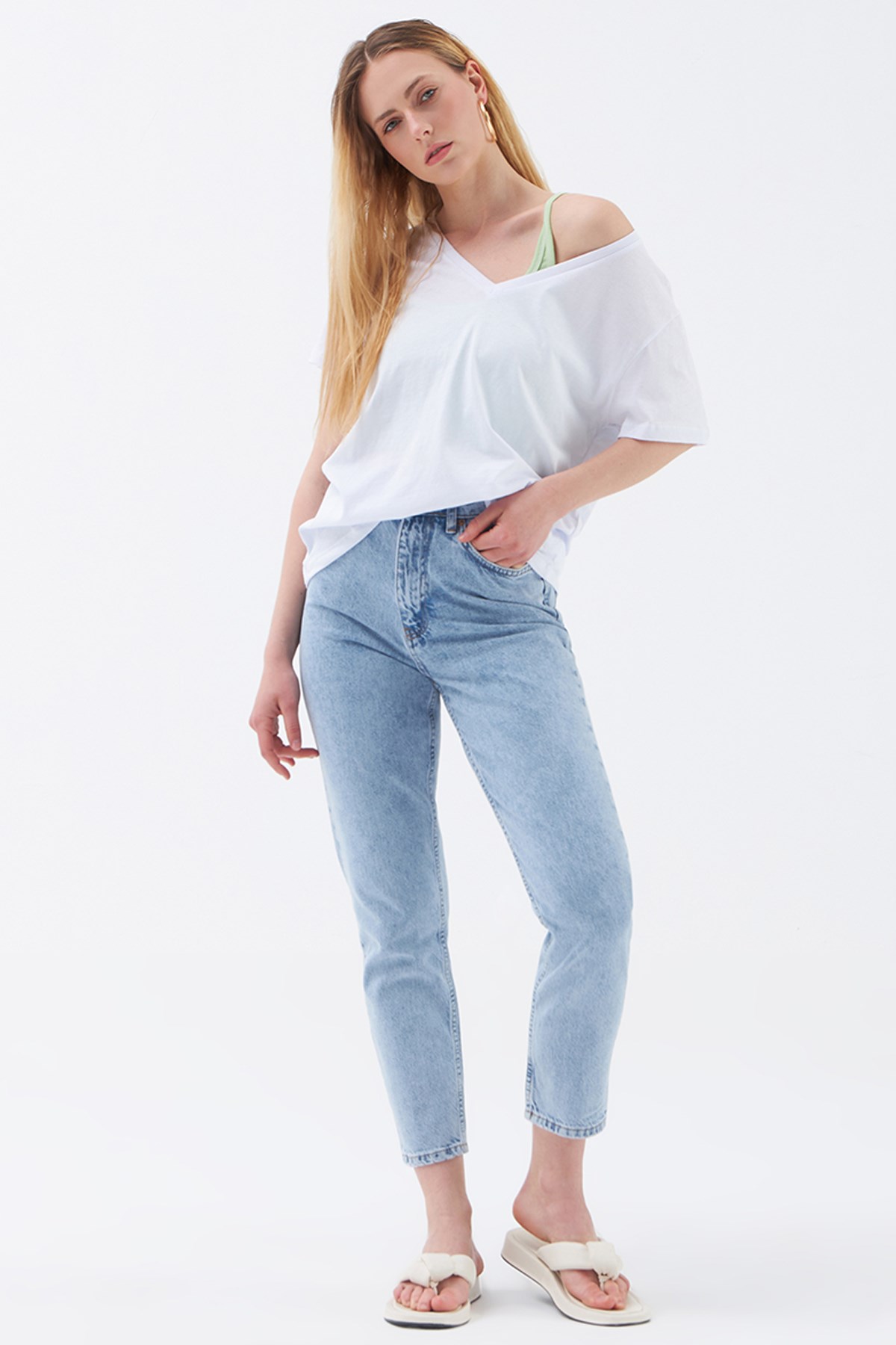 Loft Kadın TişörtLF2028873 Beyaz