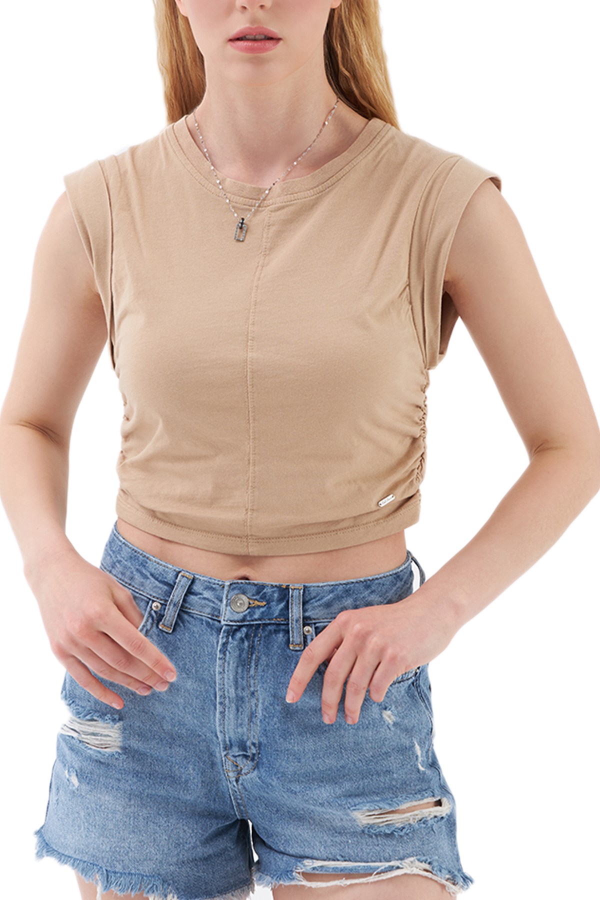 Loft Kadın TişörtLF2028929 Bej