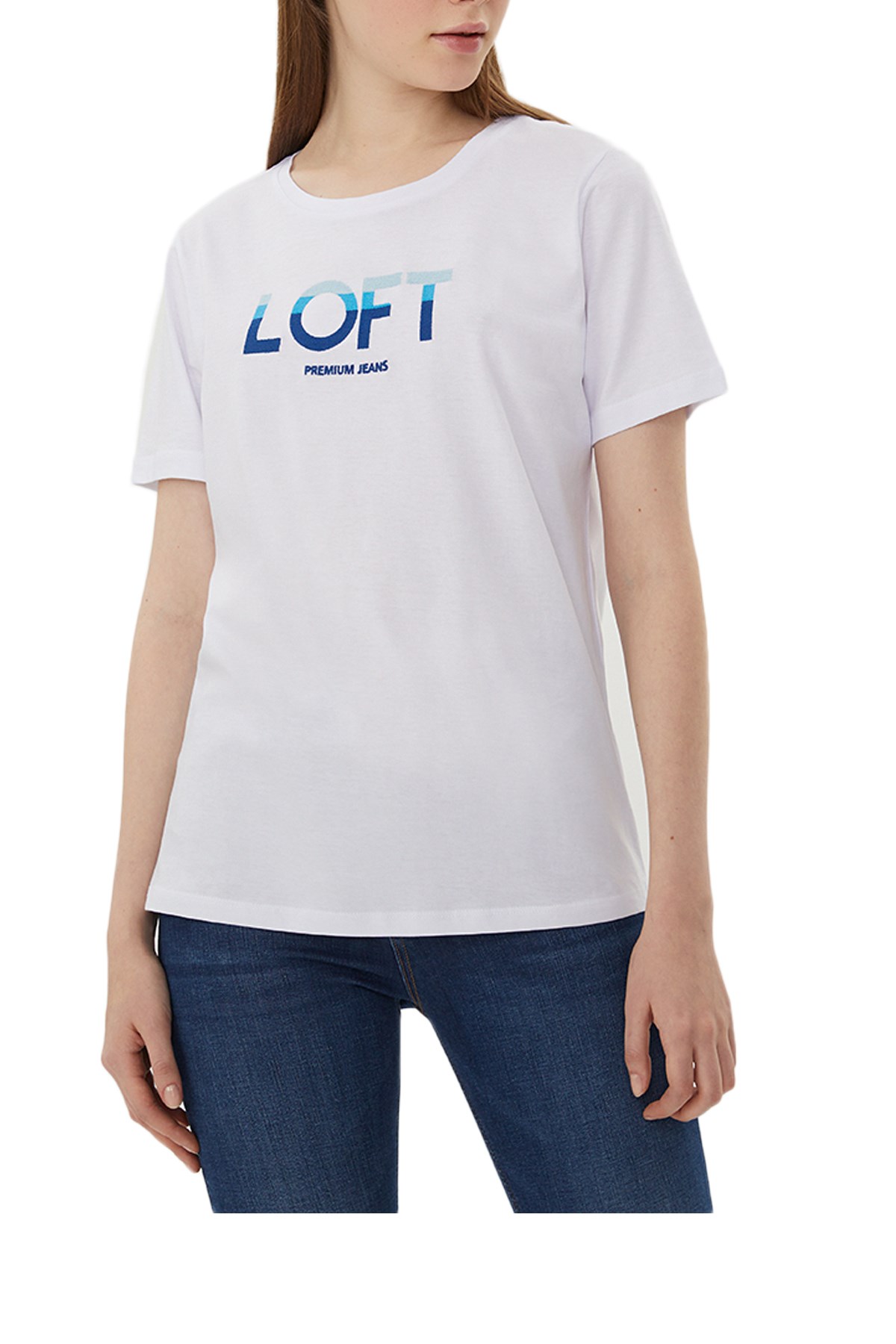 Loft Kırık Beyaz Kadın Tişört LF2028976 Beyaz