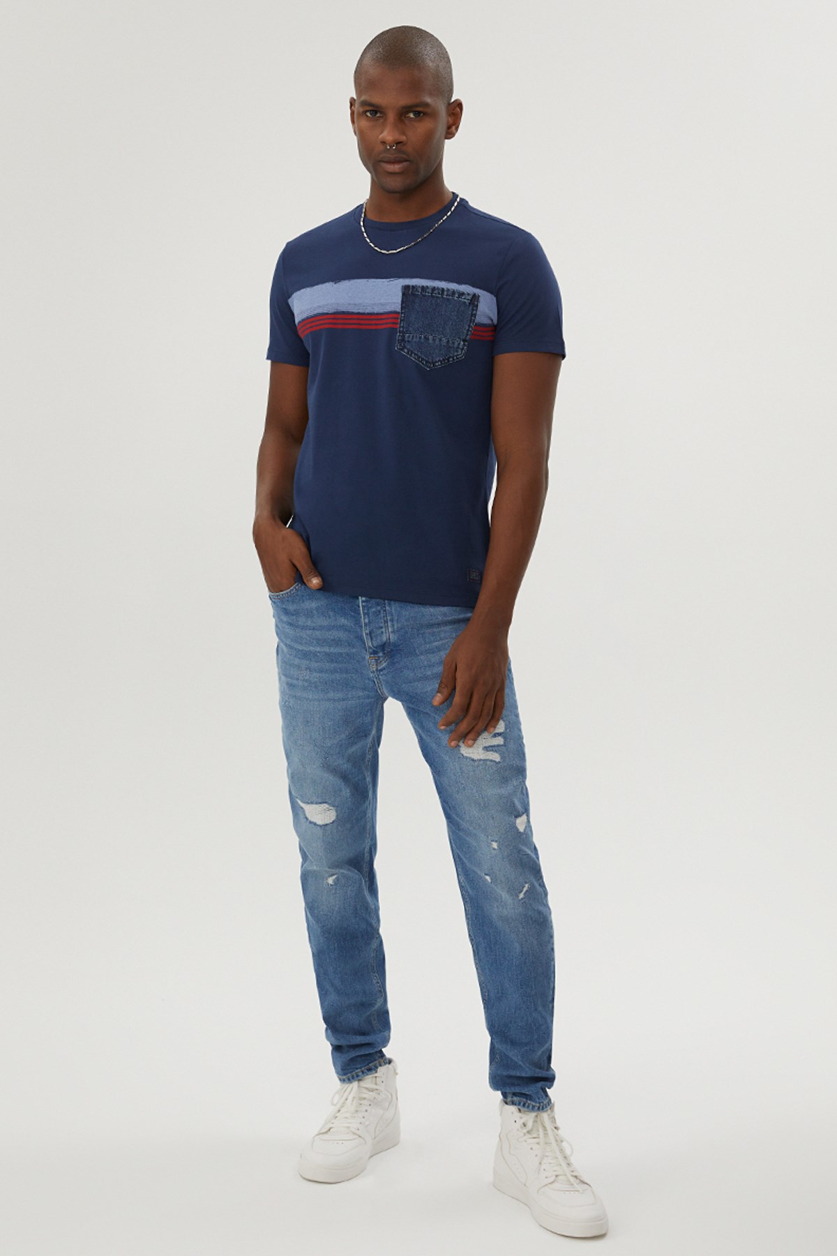 Loft Laci Erkek Tişört LF2028977 Lacivert